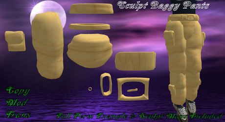 Second Life Marketplace - Sculpt Baggy Pants